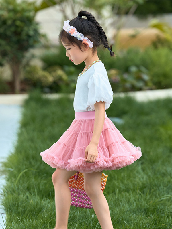 Second Generation Gabon Tutu Skirt Girls Fluffy Skirt Rabbit Skirt Autum Convex Skirt New Princess Skirt