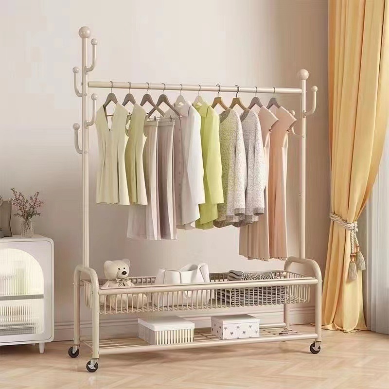 Clothes Hanger Floor Vertical Indoor Household Thickened and Thickened Drying Rack Hanger Drying Rack Dormitory Coat Rack Storage Rack