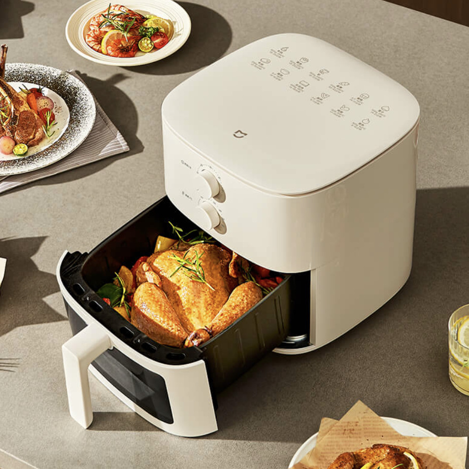 Xiaomi Mijia Air Fryer N1 Household Multifunctional Visualization Turn-free Large Capacity 5L Metal Inner Cavity Non-stick Pan