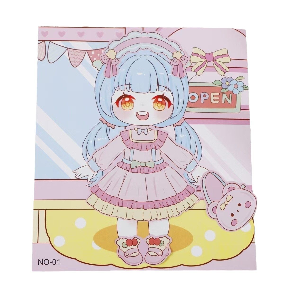 New Boxed Boutique Supply MengMeng Dress Up Game Sticker suit 2 yuan Store Supply Dress Up Sticker suit