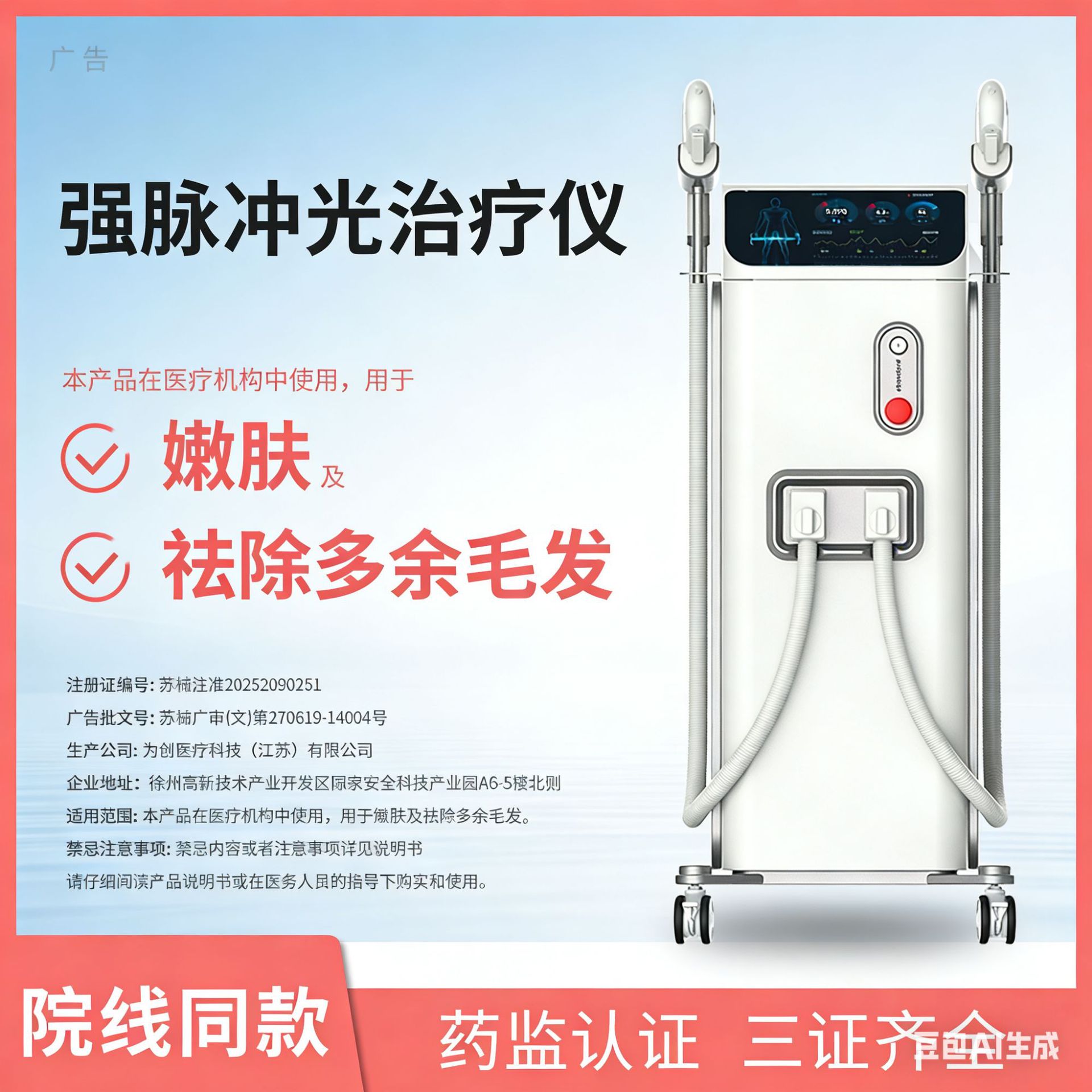Прибор для фотомолодежи и сильной импульсной светотерапии с сертификатом, медицинское оборудование для салонов красоты с тремя сертификатами