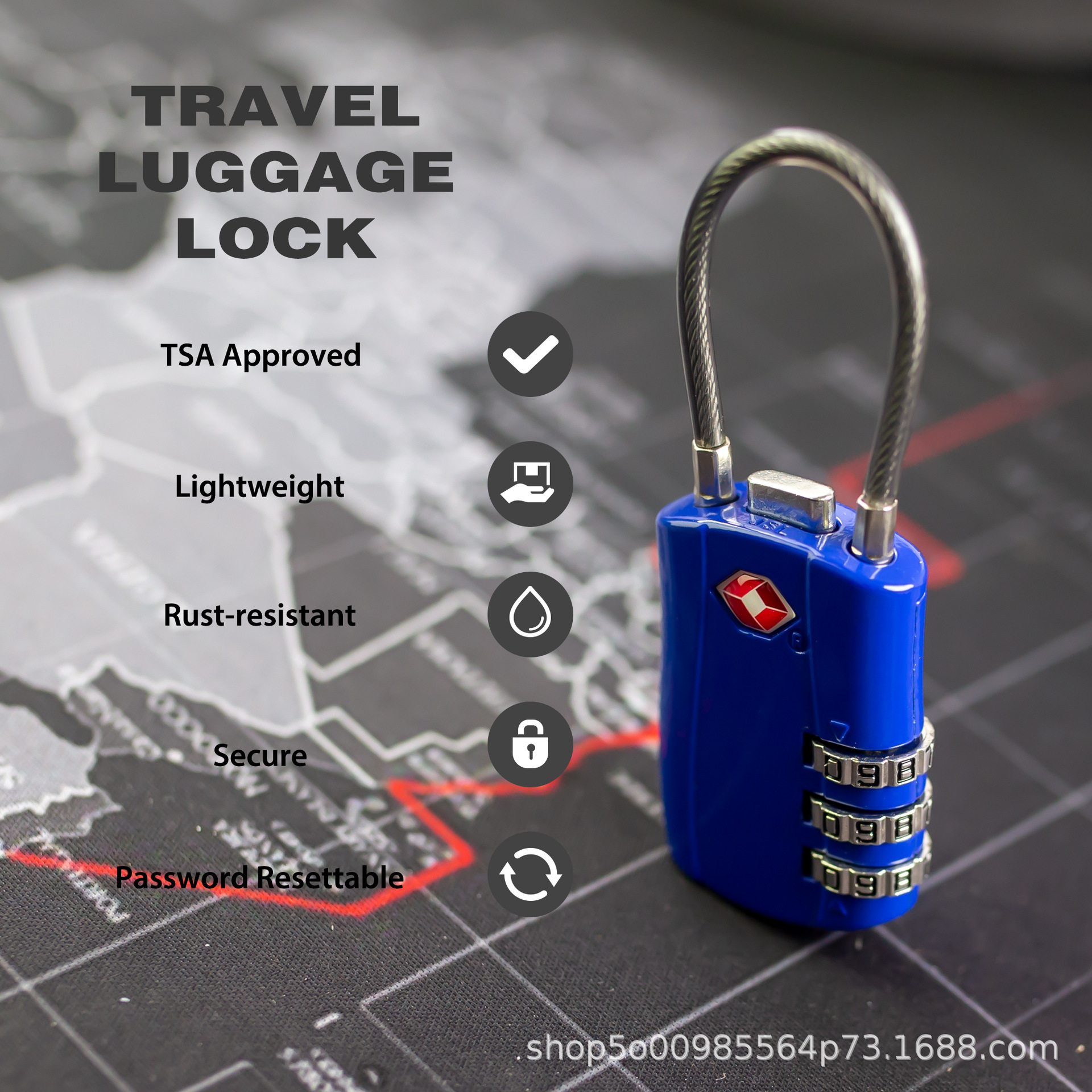 Популярный заказной замок на проволоке с маленьким висячим замком для путешествий, замок для чемодана, трансграничный 02St с паролем