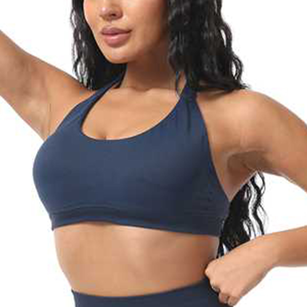 Dfyne Amazon Cross-Border Halter Neck Yoga Tank Top Pilates Training Fitness Bra Without Underwire Breathable