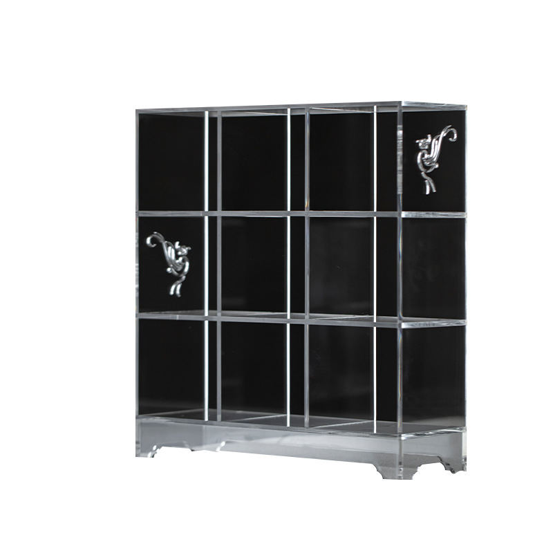 Acrylic Tea Set Teapot Display Rack Desktop Storage Rack Without Back Panel Grid Rack Can Be Developed