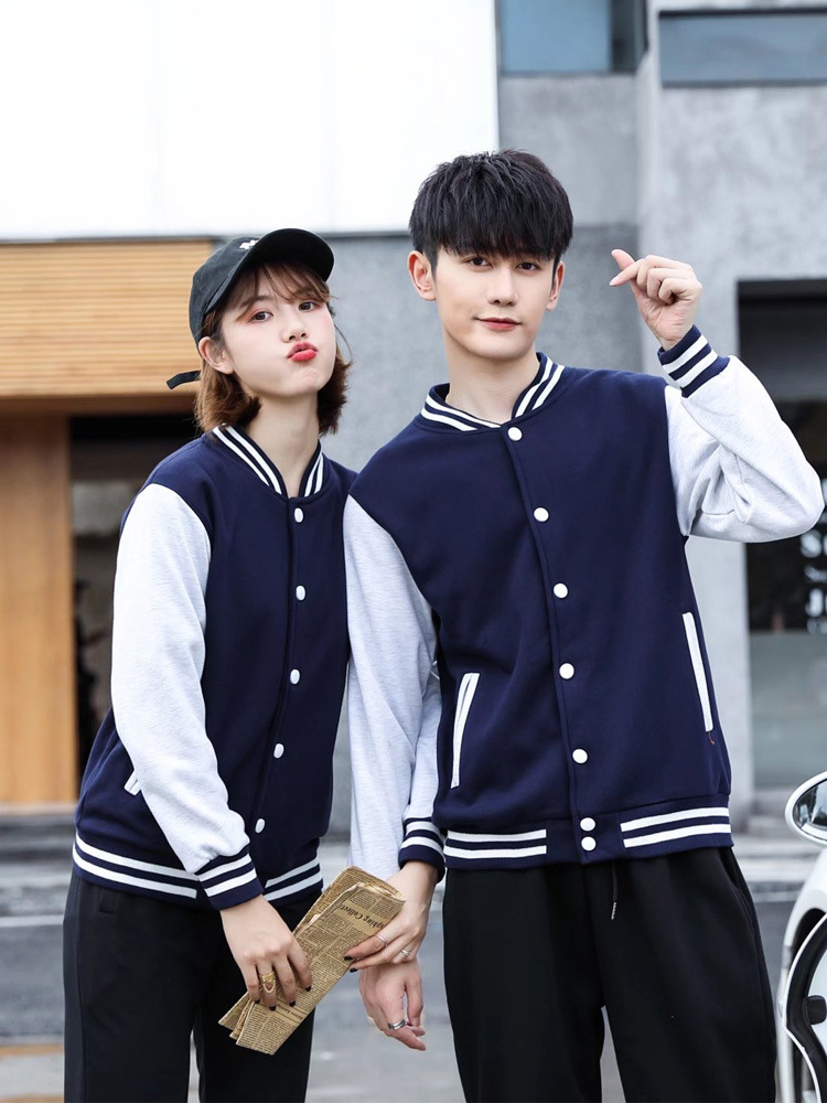 Baseball Uniform Sweatshirt Jacket Printed Logo Company Corporate Autumn and Winter Clothing Wholesale Group Clothing Live Supply Trendy Brand