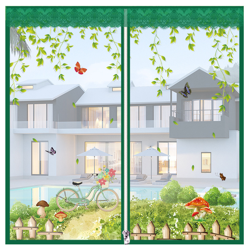 Factory direct custom window mosquito net screen door encryption breathable sand curtain summer hook and loop self-paste