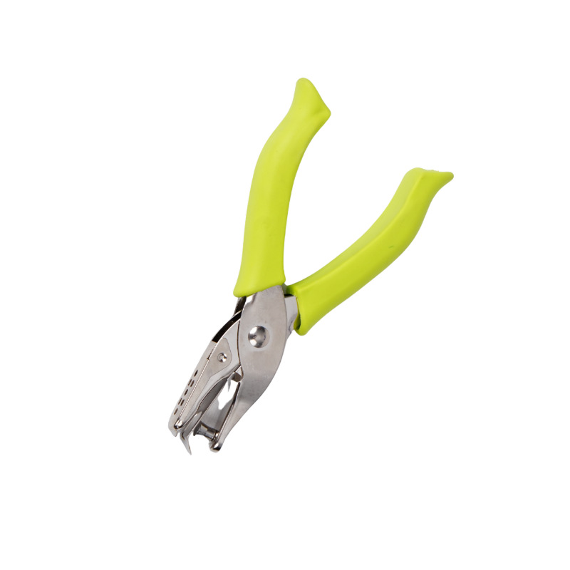 Factory Direct Supply Single Hole Punch Pliers, 6Mm/3Mm Hole Puncher, Rubber-Coated Metal One-Hand Puncher