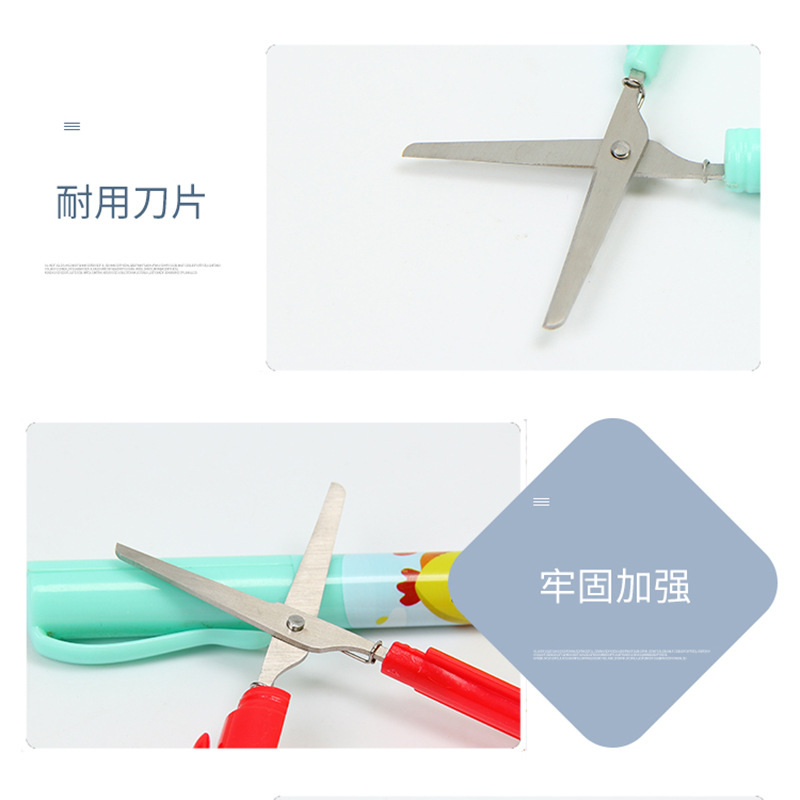 Factory pen type portable with scissors pen type scissors folding portable pen type small scissors office scissors pen scissors