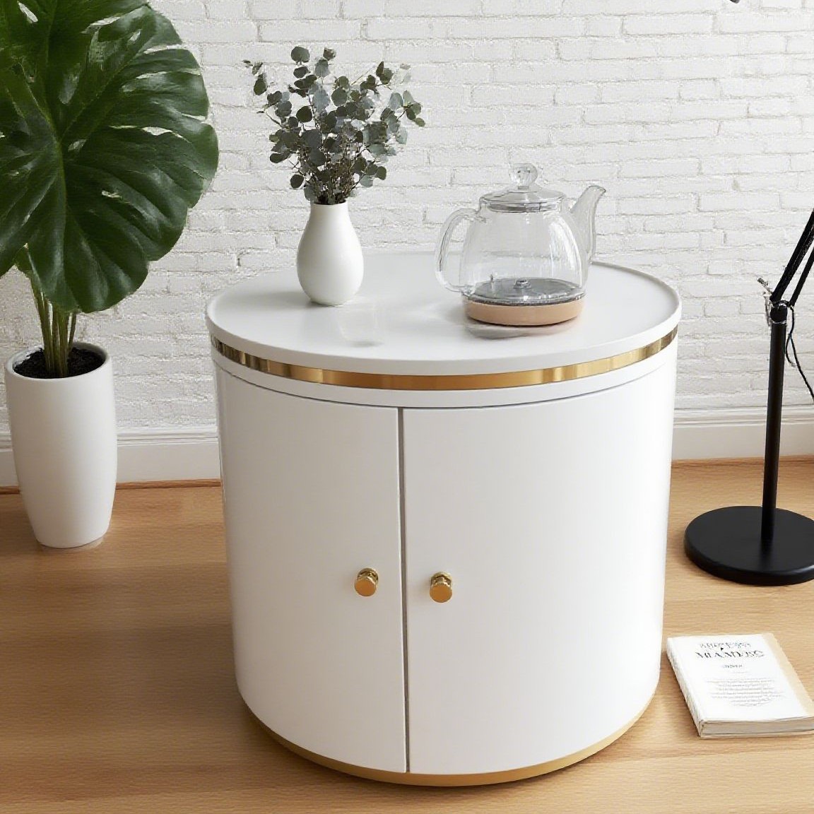 Круглый кофейный столик, чайный стол интернет-звезды, умный чайный стол для маленькой квартиры, многофункциональный мобильный стол для кунг-фу, стол для приема на балконе