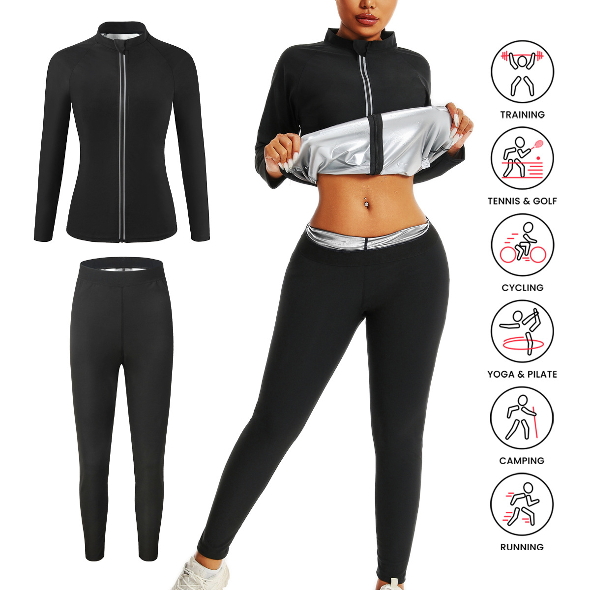 Кросс-бодрствующая женская сауна одежда, йога с контролем живота, большой размер, спортивный корсет для формирования фигуры