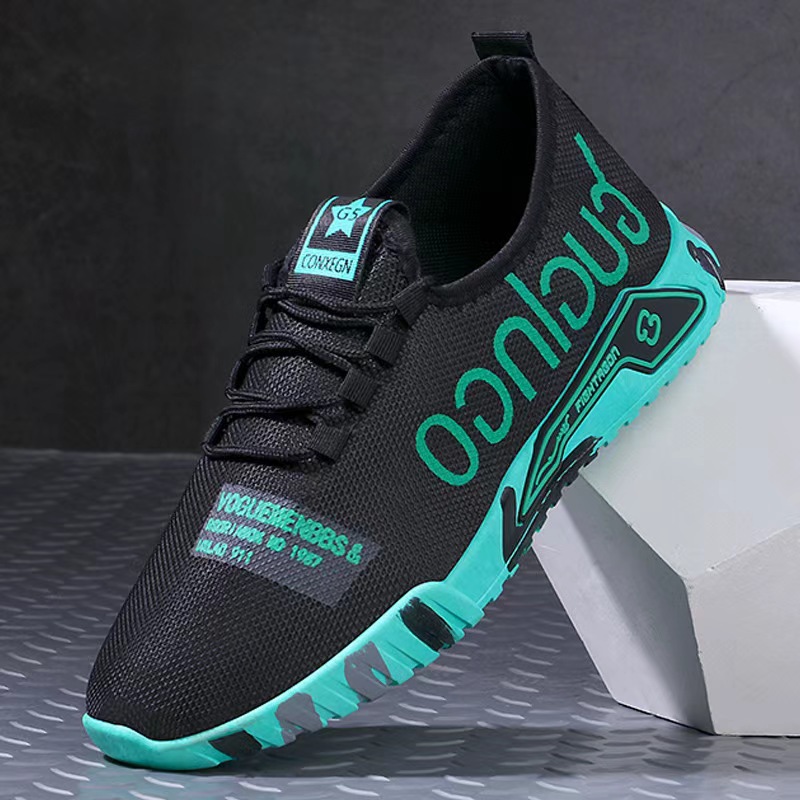 √ Aerospace Spring, Summer and Autum Fly-Knit Men's Shoes Korean Style Trendyy Casual Breathable Men's Light and Comfortable Sports Shoes