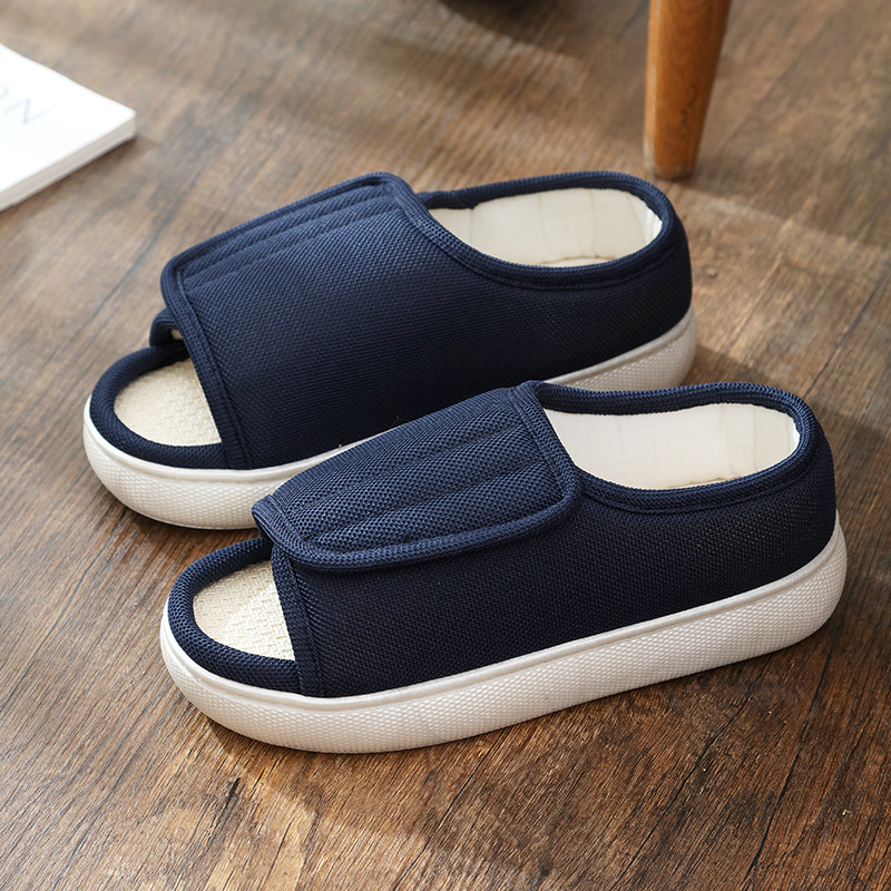 Специальная обувь для отекших ног, высокий подъем, травма большого пальца, легко надевать и снимать, большие размеры нескользящие сандалии для пожилых людей с отекшими ногами