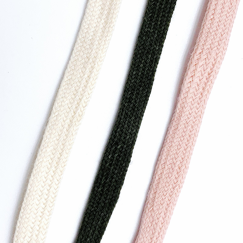 Small white shoes shoelace rope white cotton shoelace men and women pure white flat shell head Sports canvas shoes rice white shoelace