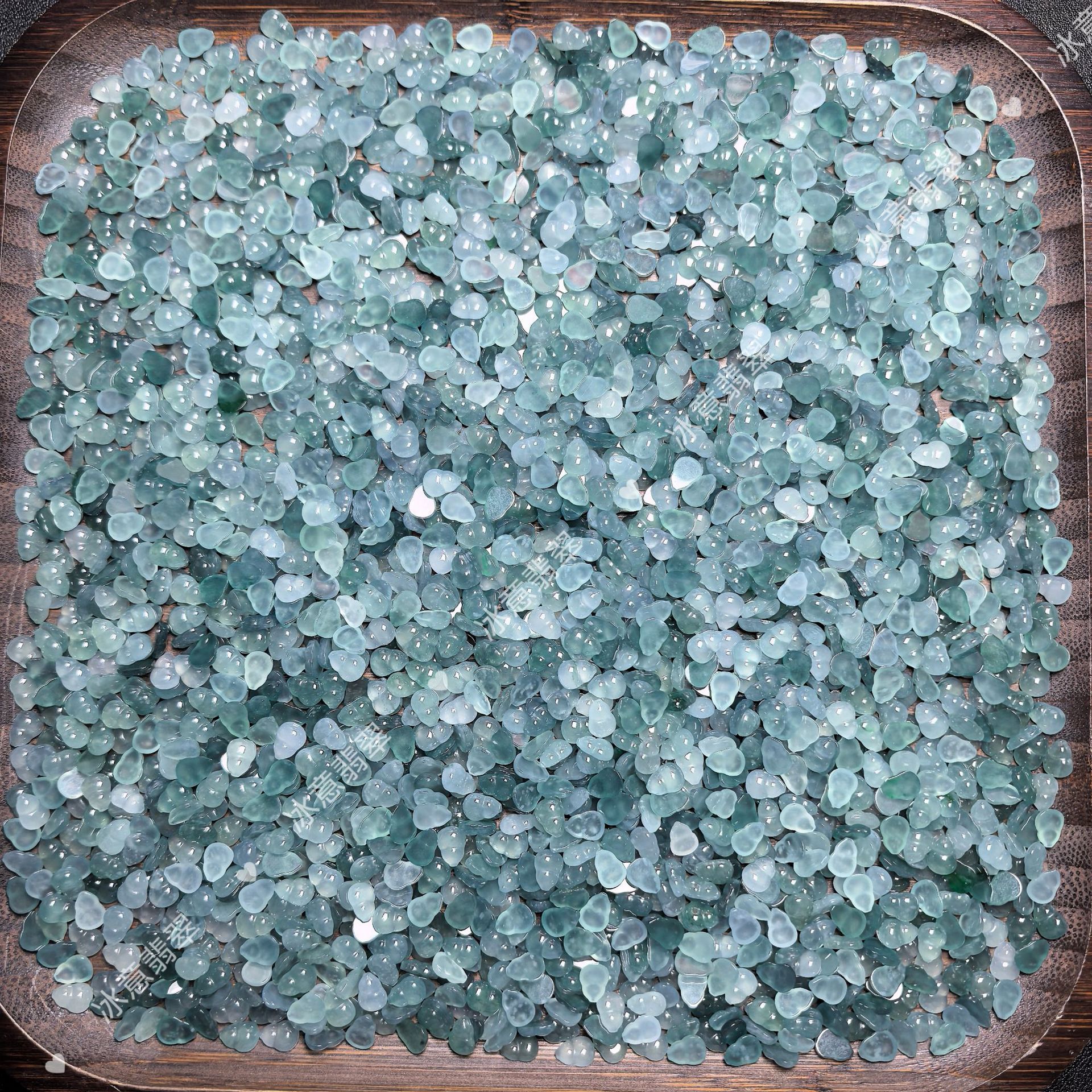 Factory Price Guatemala Natural A-Grade Jade 8X6 Gourd-Shaped Pendant Bracelet Ring Inlay Accessories