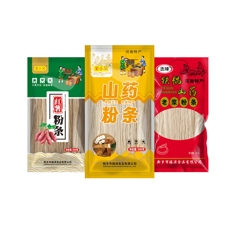 Authentic Henan specialty iron bar yam old pulp vermicelli handmade hot and sour powder hot pot cold mixed crystal vermicelli