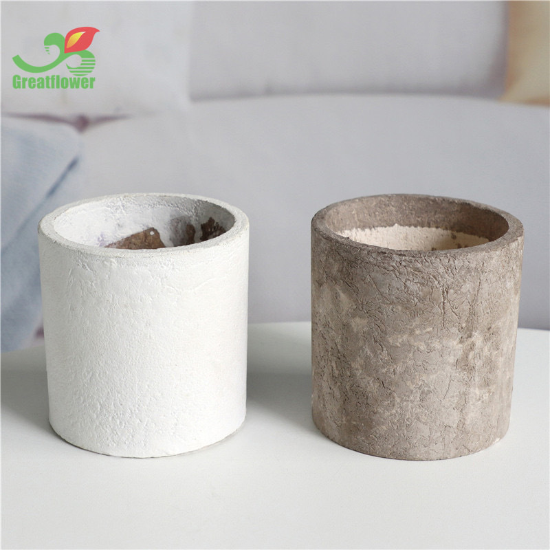 Ретро цилиндрический цветочный горшок из целлюлозы, натуральный разлагаемый имитационный цветок, перекрестное предложение
