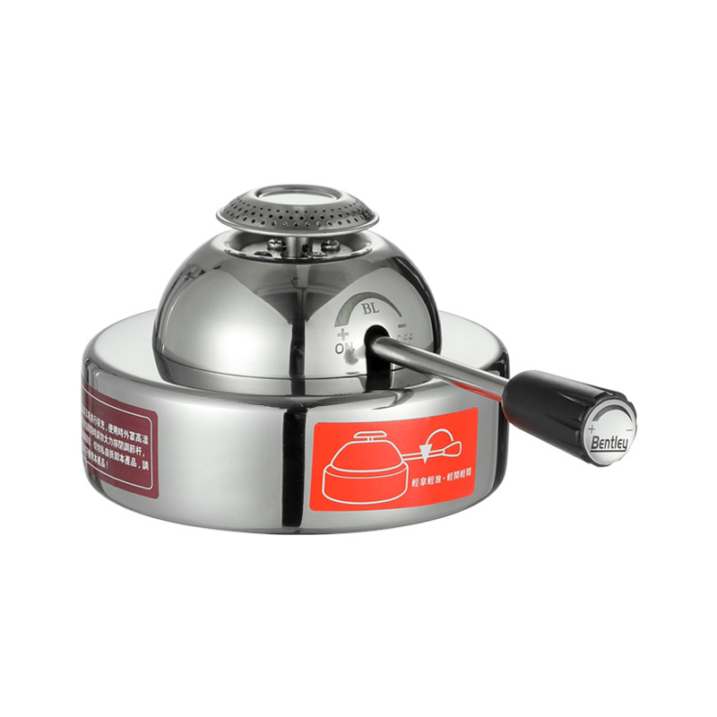 Single-Person Small Hot Pot Gas Stove for Restaurant Commercial Use, 304 Stainless Steel Inflatable Burner Core Stove Rack, Environmentally Friendly Oil Tank Accessories