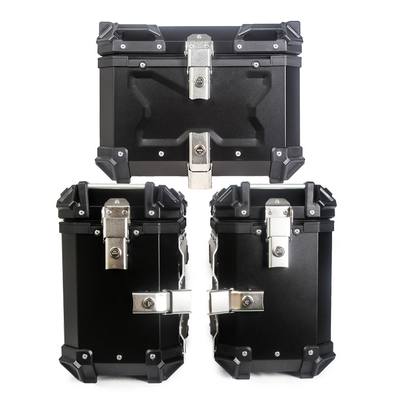 Quick release motorcycle tail box 28L45L55L65L80L100L aluminum alloy trunk 38L side box waterproof three boxes