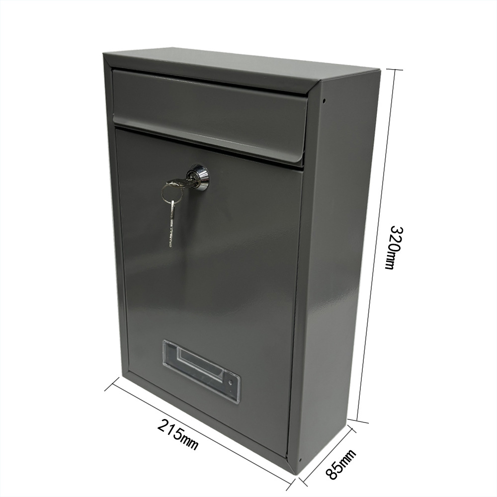 Mailbox Key Model Outdoor Rainproof Metal Iron Mailbox Wall-Mounted Mailbox with Lock Pastoral Style Creative Mailbox