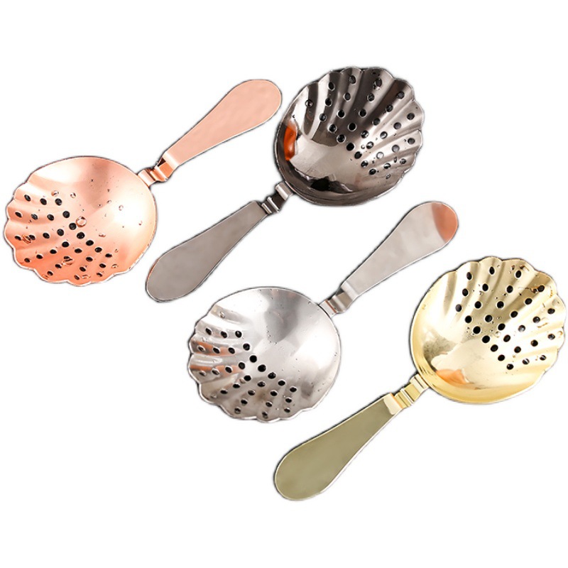 Stainless Steel Shell Filter Mint Julep Ice Strainer Wine Filter Ice Separator Strainer Chaozhou