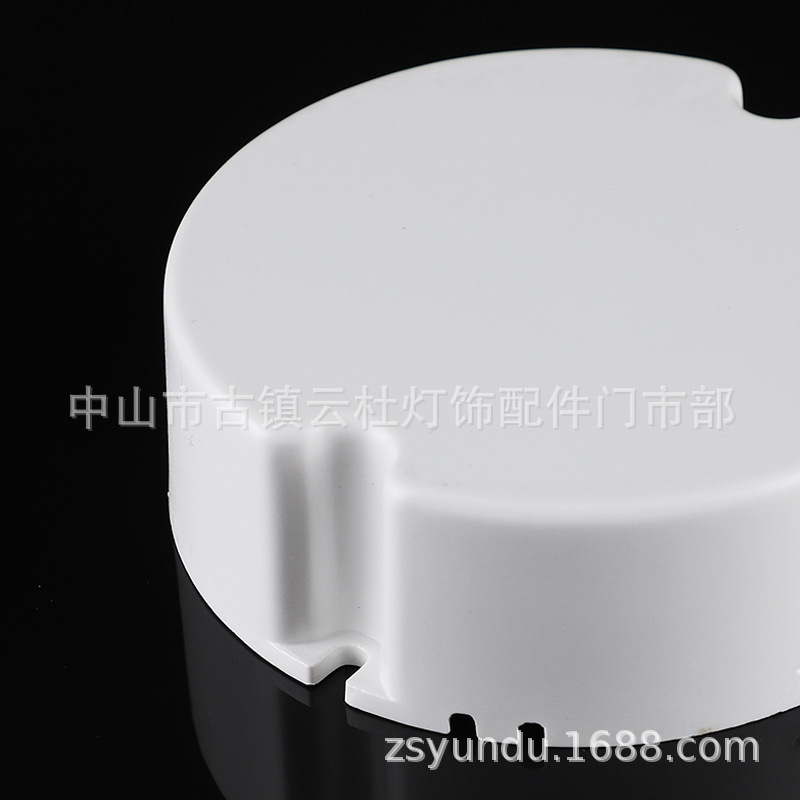 65*25led Drive shell flame retardant PC round glue filling led round shell emergency light power drive shell