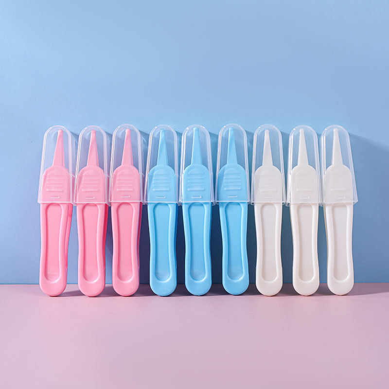 Baby Booger Clip, Newborn Nostril Cleaning Tweezers, Baby Daily Care Safety Tweezers, Round Head Clip