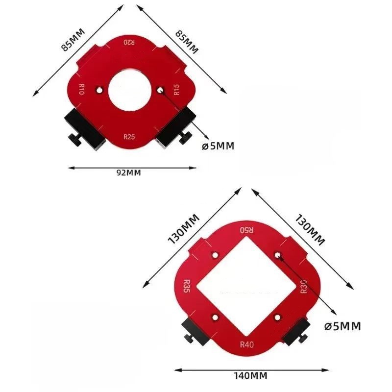 Wardrobe Corner Rounding Mold Trimming Machine Guide Tool Electric Wood Milling Cutter Woodworking DIY Corner R Angle Arc Template