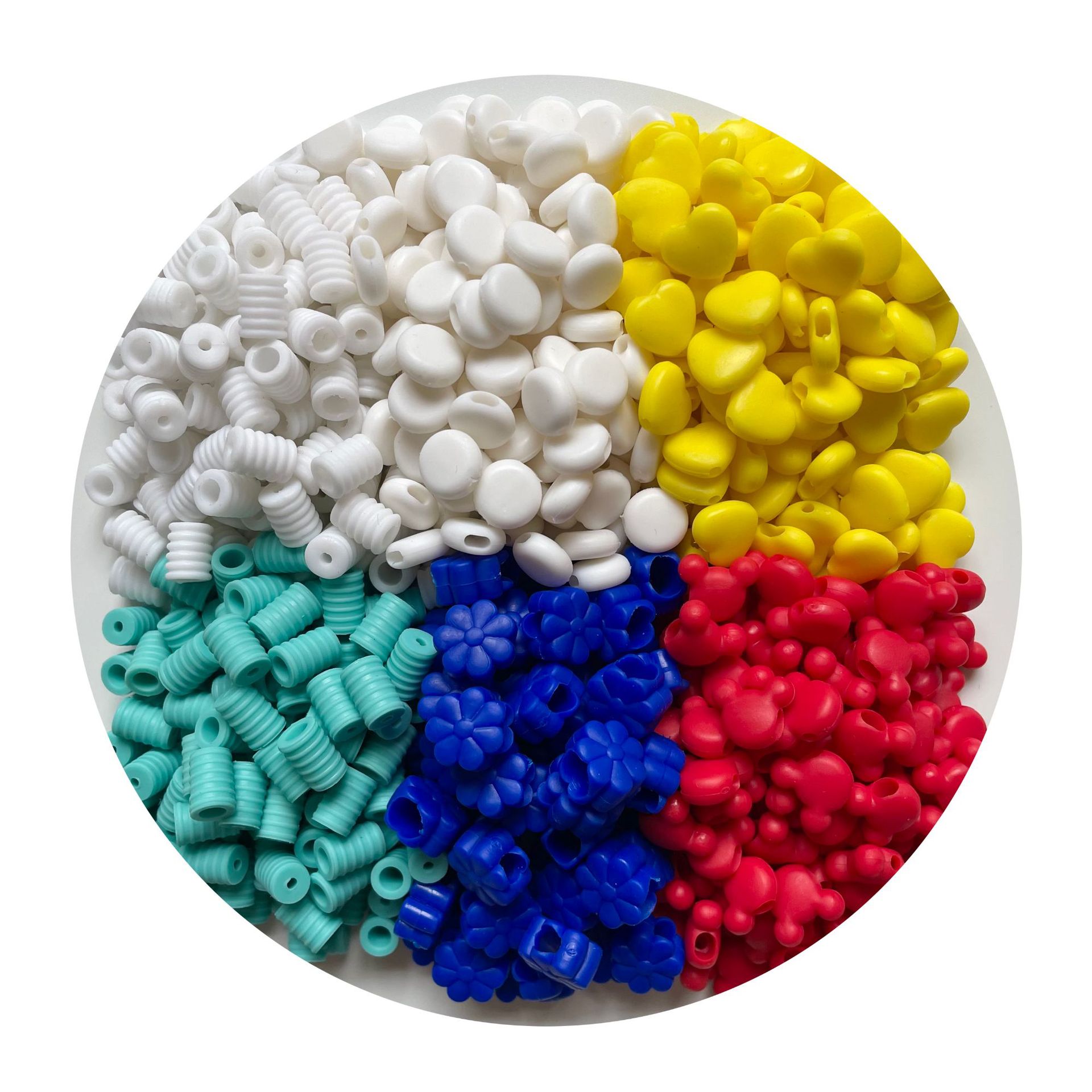 Face mask buckle thread buckle white and black cylindrical robust green silicone anti-slip color love lentil mask adjustment buckle