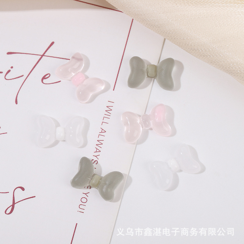 Explosive bow nail jewelry resin three-dimensional small bow diy nail decoration Joker accessories wholesale