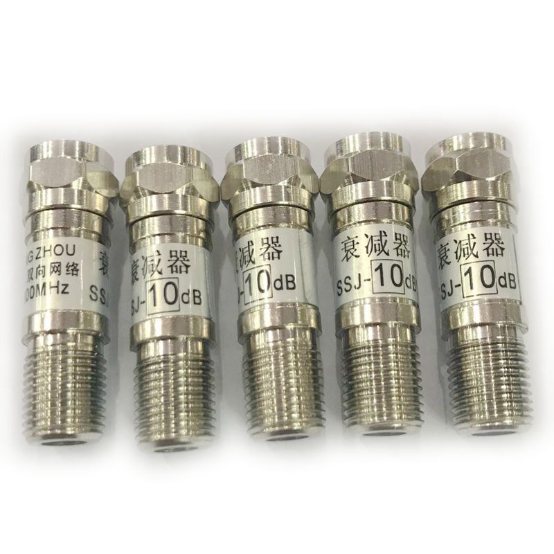 F British Female Attenuator Amplifier Wireless Satellite Digital Tv Adapter Coaxial Fixed 10Db Connector