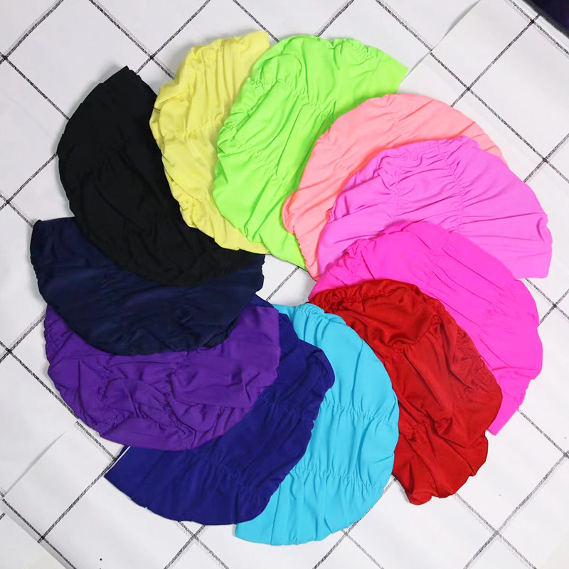2025 New Women's Comfortable and Versatile Swim Cap for Short and Long Hair, Ear Protection, Non-Tightening, Extra Large, Pleated, Waterproof, Casual