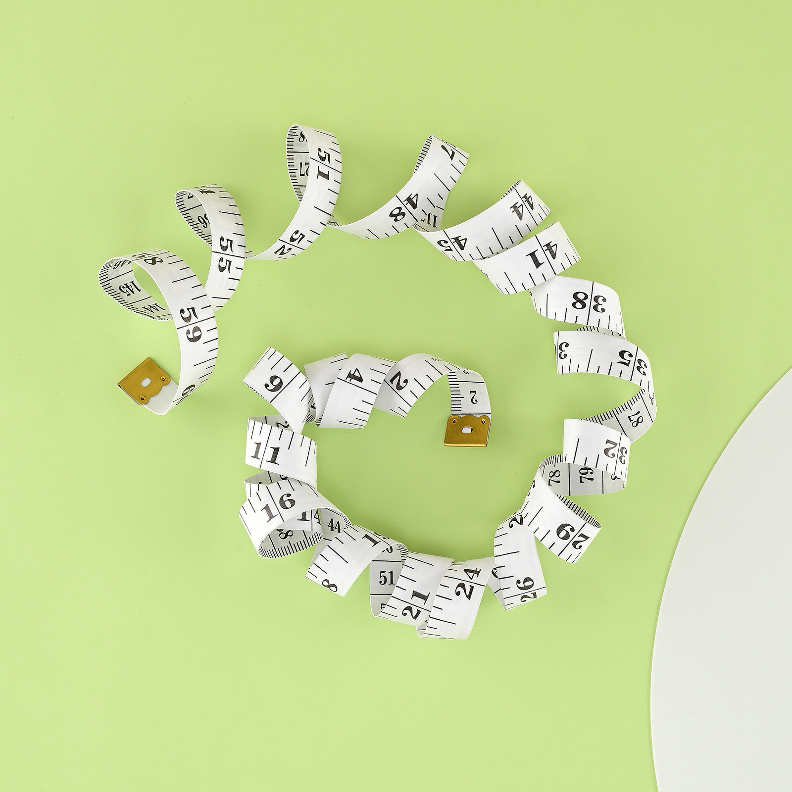 Factory Direct sales clothing soft ruler three circumference ruler tailor ruler 1.5 m thick white background black word tape ruler foreign trade in stock