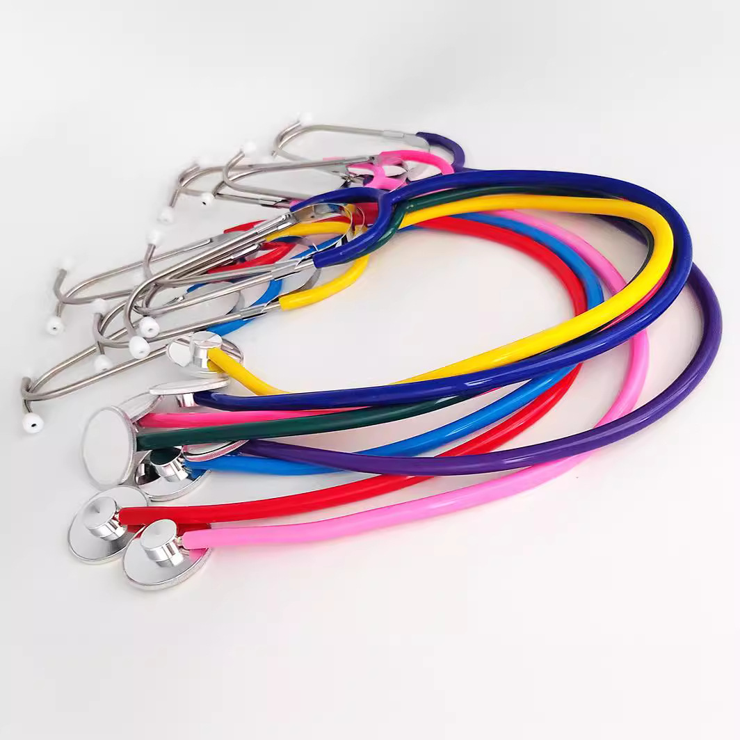 Factory pin aluminum toy stethoscope multi-color optional play doctor receiver cross-border stethoscope