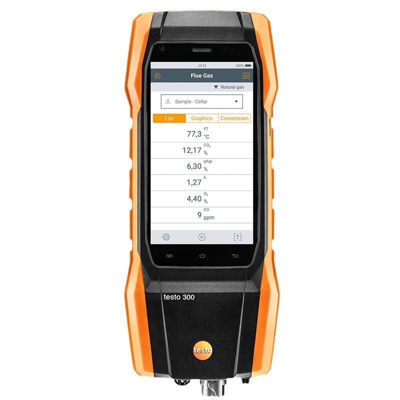 Testo 300 Universal Flue Gas Analyzer Can Measure O2 and Coh2 with a Concentration of up to 8000Ppm
