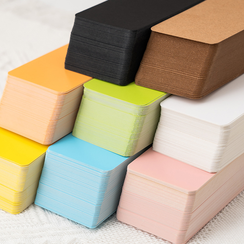 Color Boxed Card English Word Card Thickened Handwritten Memory DIY Hand-painted Self-made Literacy Memo Hard Cardboard