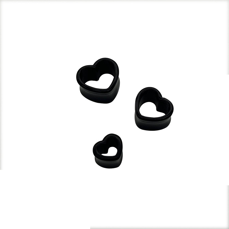 Cross-Border heart-shaped acrylic auricle Amazon EBAY puncture jewelry peach-shaped ear expander geometric ear expansion