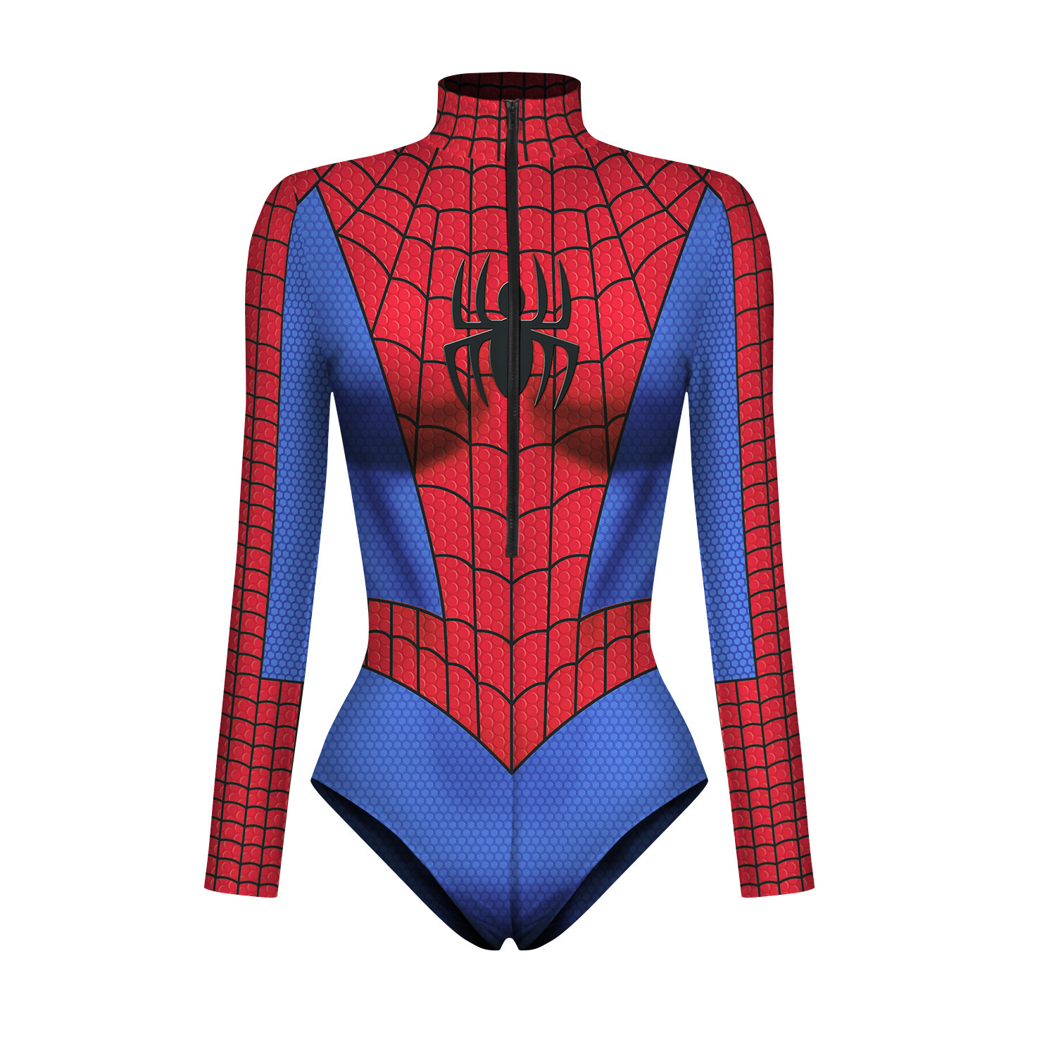 New superhero steel cos character 3D print jumpsuit men's and women's one-piece tight swimsuit
