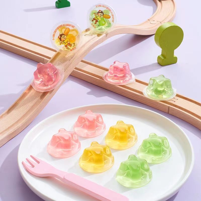 Xizhilang Jelly Internet-Famous Summer Orange Strawberry Apple Flavor Sucking Jelly Children's Snacks Wholesale by the Box