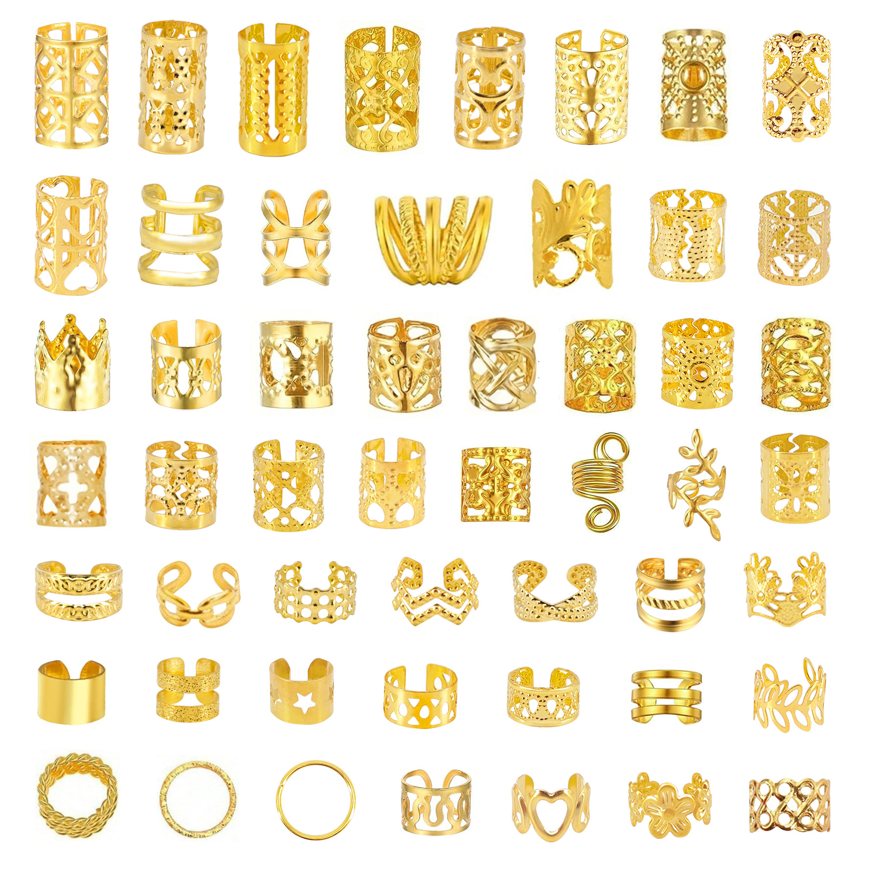 Ювелирное кольцо для дредов в стиле хип-хоп, пряжка для волос, африканская парик, аксессуары для волос, металлическая пряжка для дредов