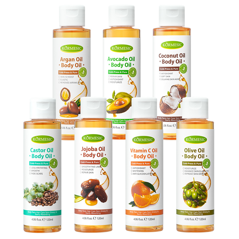 Kormesic Full English Packaging Body Massage Oil Body Oil Cross-Border Export Manufacturer Wholesale Body Care
