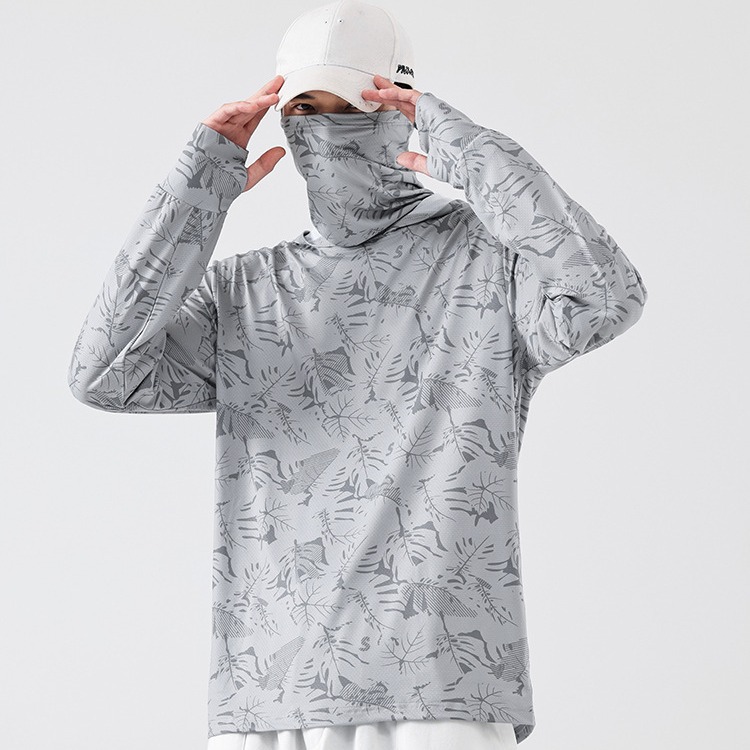 Fishing Sun Protection Clothing Summer Ultra-Thin Cover Fishing Ice Silk Luya Anti-Uv Thin Breathable Outdoor Sun Protection Clothing