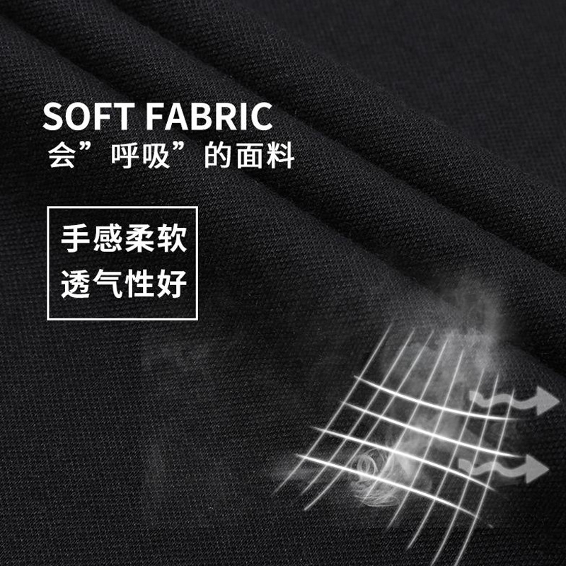 Polo Shirt Customization Summer Short-Sleeved Work Clothes Printed Embroider Pure Cotton Lapel Men's Business Polo Shirt Customization