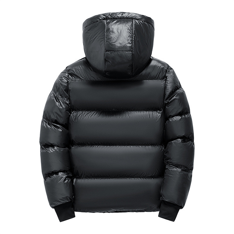 Winter Black Gold Cotton Coat Men's Hooded Loose Jacket Graphene Cotton Jacket Thickeneded Warm Cold-Proof Clothing Bread Jacket Top