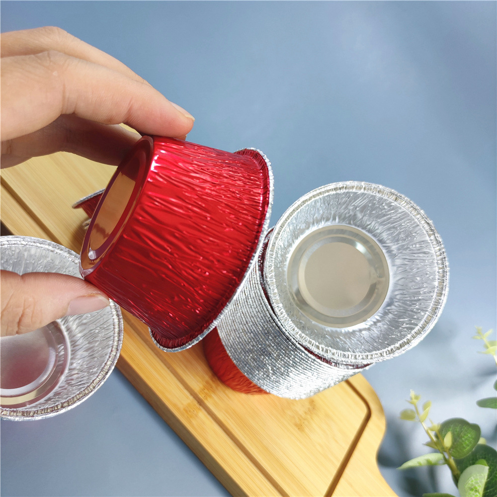 Spa Cake Mold for Steamer Cake Cup Disposable Household Laughing Plate Bowl Large Red Tin Paper Bowl Deep Mouth Egg Tart Bracket