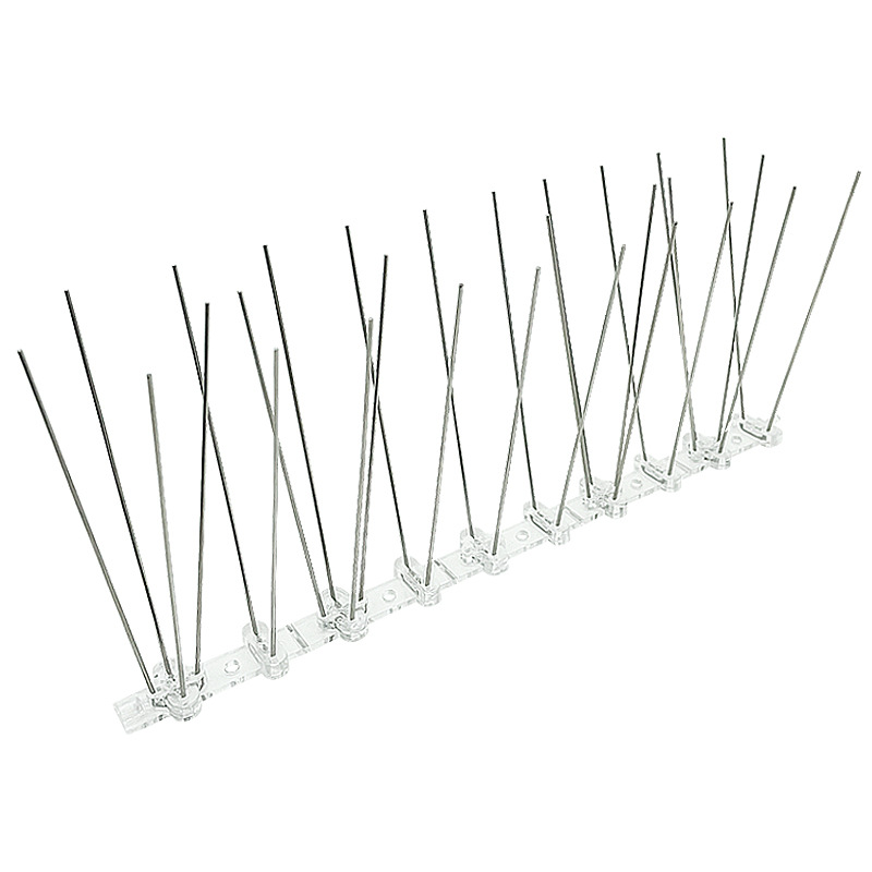 Cross-Border Plastic Pc Base Stainless Steel Anti-Bird Thorn Anti-Cat Anti-Climb Bumspikes25Cm50Cm Bird Thorn Repellent