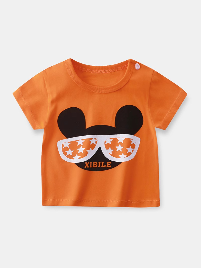 New T-shirt cotton girls short sleeve summer baby class a half sleeve baby children sweat absorbent children's clothing manufacturers wholesale