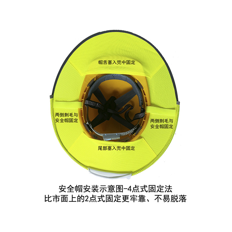 Cross-border spot safety helmet sunshade curtain helmet sunscreen reflective construction site outdoor installation construction iron wire