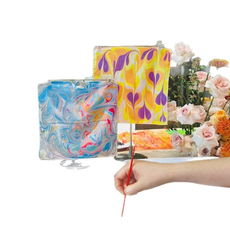 Painting liquid diy material package wet pigment March 8th Women's Day non-silk scarf water extension painting handmade rubbings children's water floating