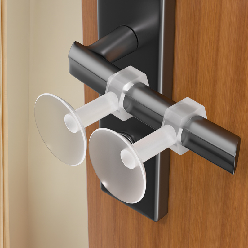 Силиконовая накладка для дверной ручки, противоударный коврик, без сверления, пластиковая резиновая накладка для туалетной двери, бесшумная дверная пробка