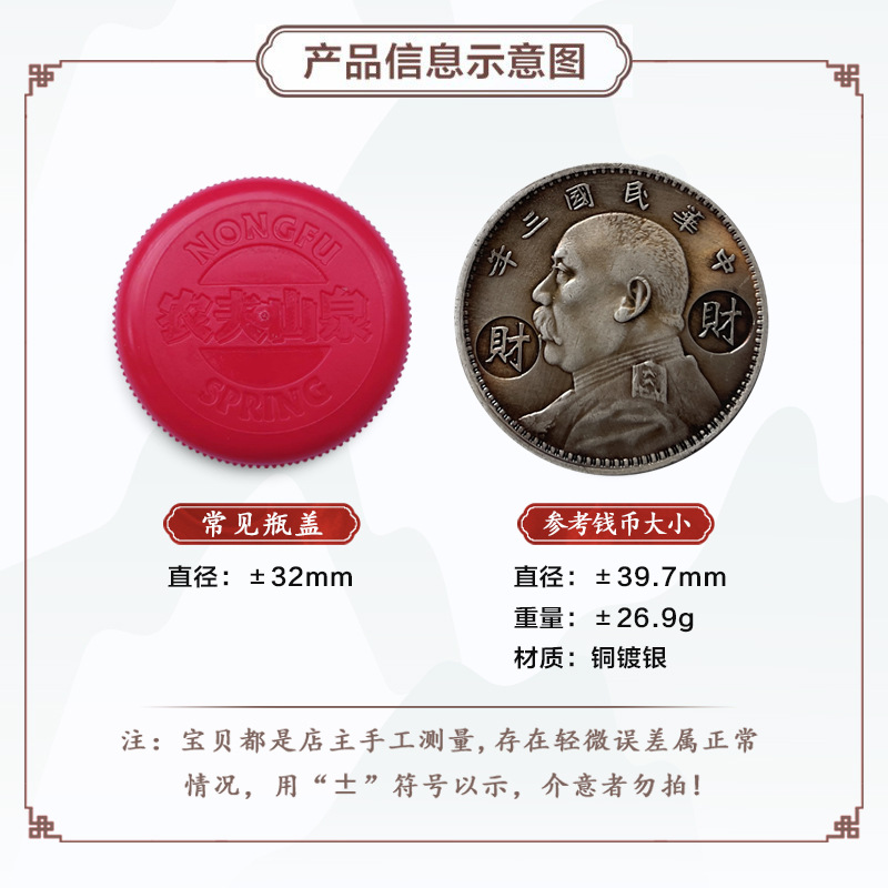 Legendary Silver-Plated Silver Dollar with a Large Head, Symbolizing Fortune, Prosperity, Longevity, Happiness, and Wealth, with a Good Meaning and a Thoughtful Gift